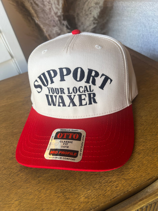 Support Your Local Waxer- Red & Black